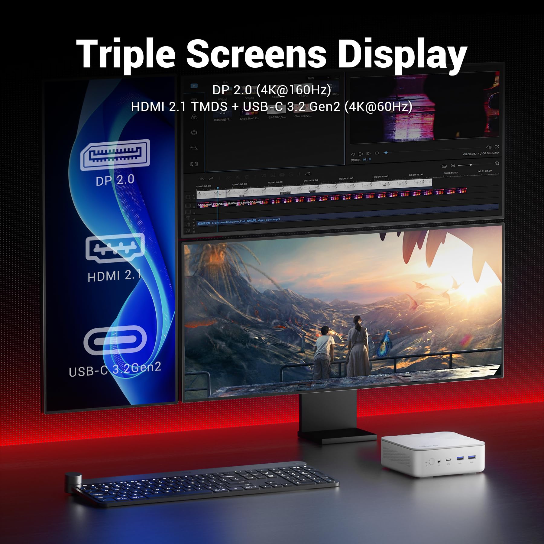 Amazon.com: FIREBAT Mini Gaming PC Computer Ryzen7 8745HS 8C/16T